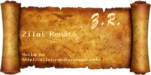 Zilai Renátó névjegykártya